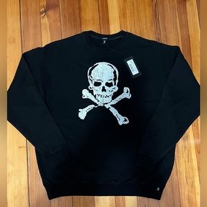 R13 Skull Oversized Crewneck Sweatshirt XXS NWT